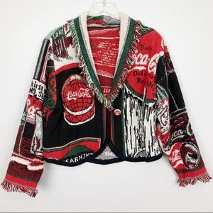 Vintage | Coca Cola Tapestry Woven Jacket Fringe